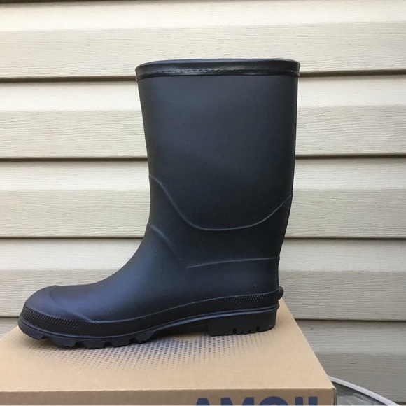 New in Box Black Amoji Rubber Boots, Big Boys Size 28.0 - Picture 2 of 12